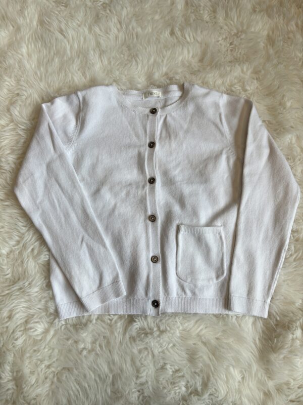 Next White Cardigan, 3-4Y, EUC