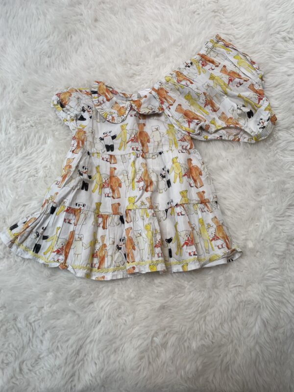 Next Teddy Dress & Frilly Pants Set, 3-6M