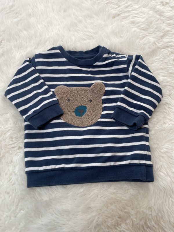 M&S Striped Teddy Top, 3-6M