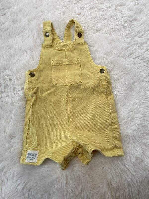 M&S Yellow Short Dungarees, 0-3M