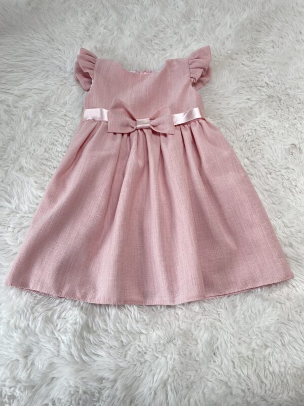 Brand Unknown Occasion Dress With Bow Detail, 18-24M, EUC