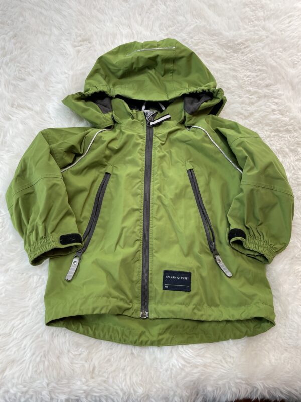 Polarn O Pyret Green Raincoat*light wear and some marks, 18-24M