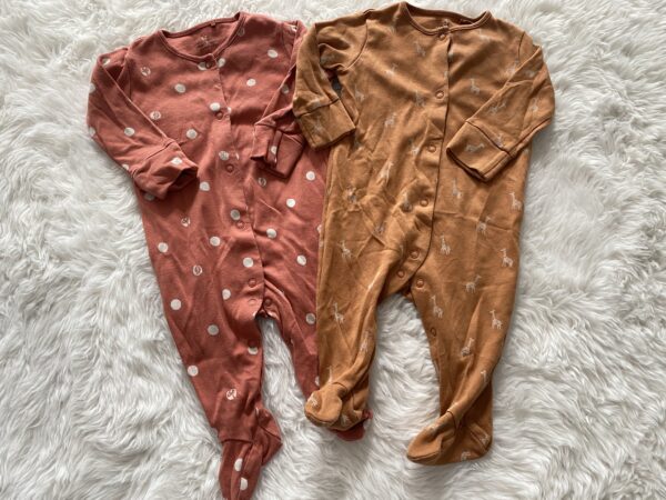 Next Set of 2 Giraffe & Spot Sleepsuits, 3-6M