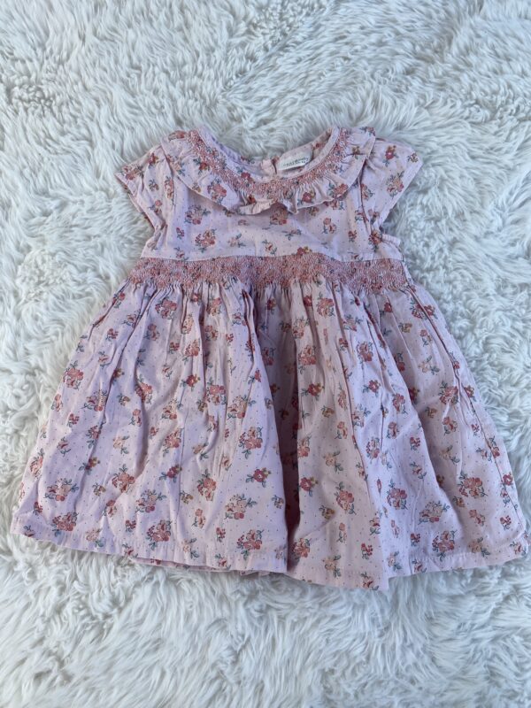 Next Pink Floral Dress, 3-6M