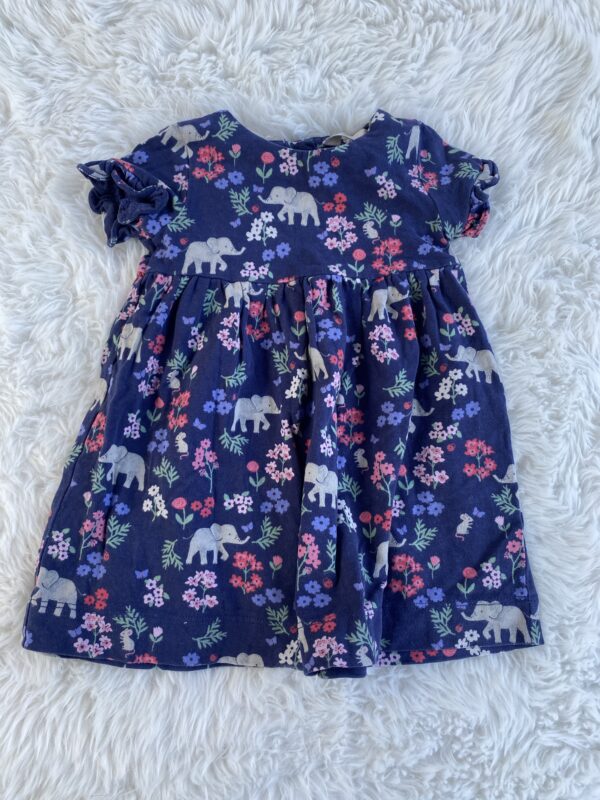 John Lewis Elephant & Floral Dress, 3-6M