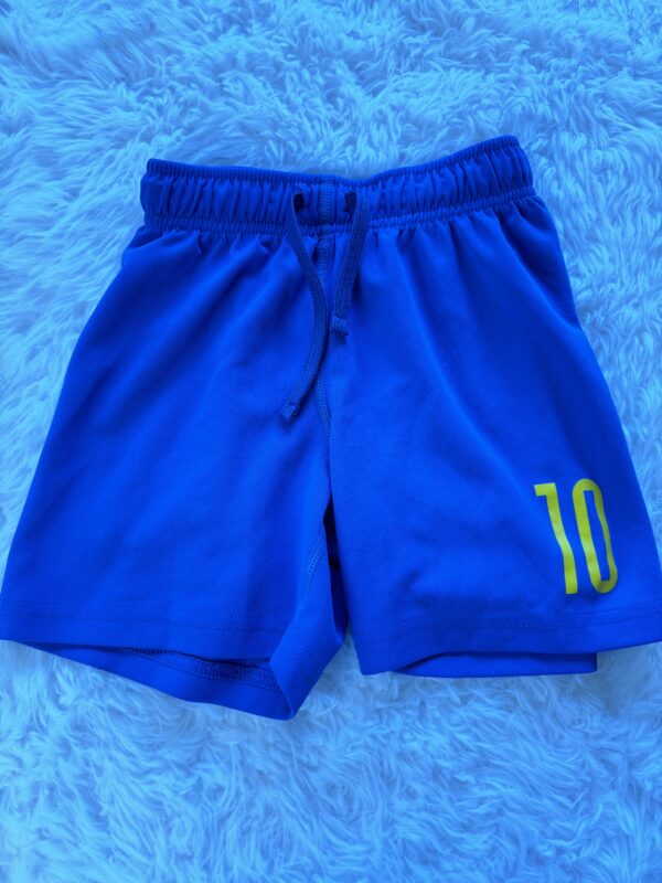 H&M Blue Football Shorts* lightly pulled, 2-4 Years