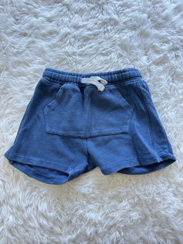 Zara Blue Ribbed Shorts, 2-3 Years