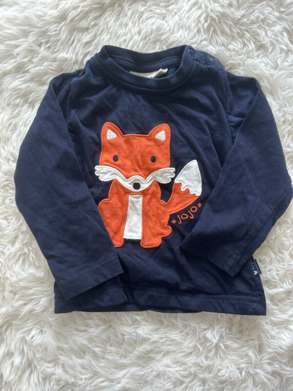 JoJo L/S Fox Top, 6-12M