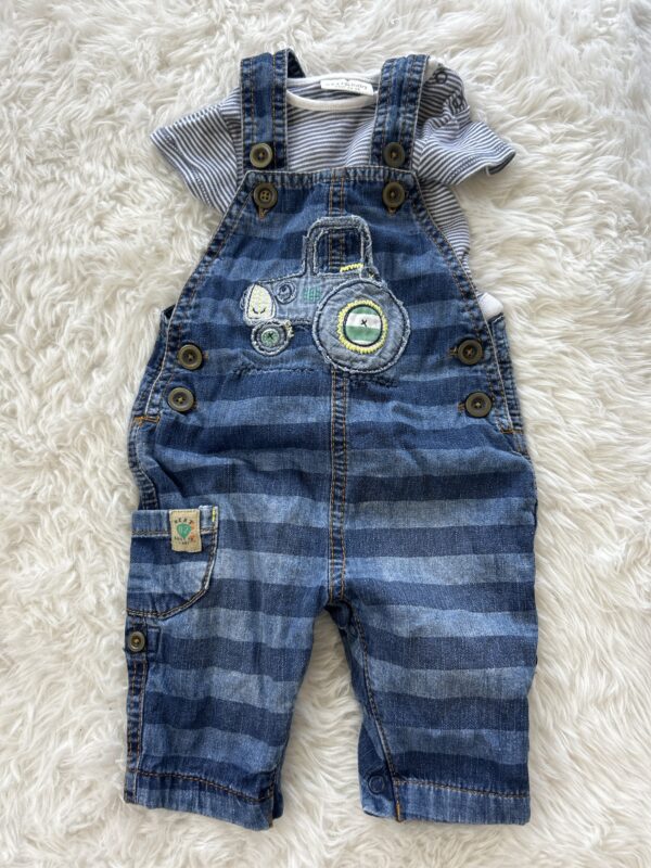 Next Dungarees Set with Bodysuit, 0-3M