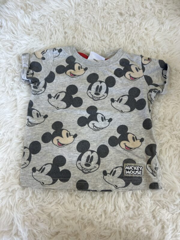 Next Mickey Mouse Top,3-6M *light wash wear