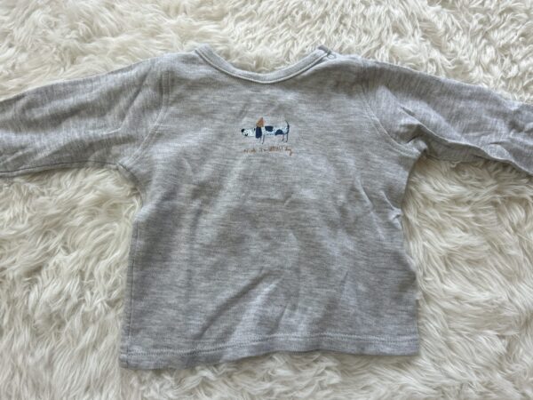 M&S L/S Sausage Dog Top, EUC 3-6M