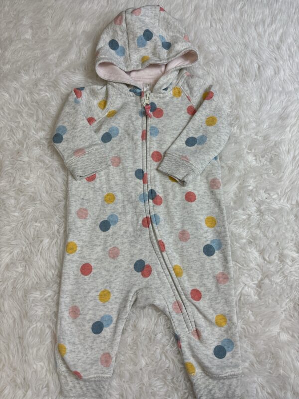 H&M Spot Zip Onesie, 2-4M