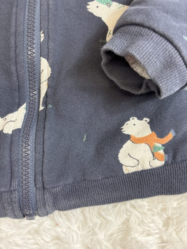 John Lewis Fleece Lined Polar Bear Jacket, 2-3Y - Image 2