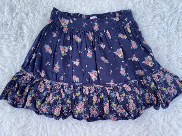 Fatface Blue & Pink Floral Skirt, 10-11Y