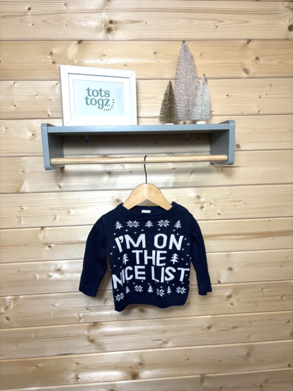 Slogan Christmas Jumper, 3-6M