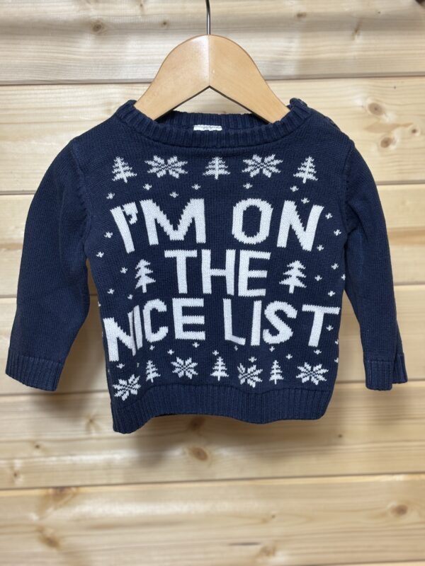 Slogan Christmas Jumper, 3-6M - Image 3